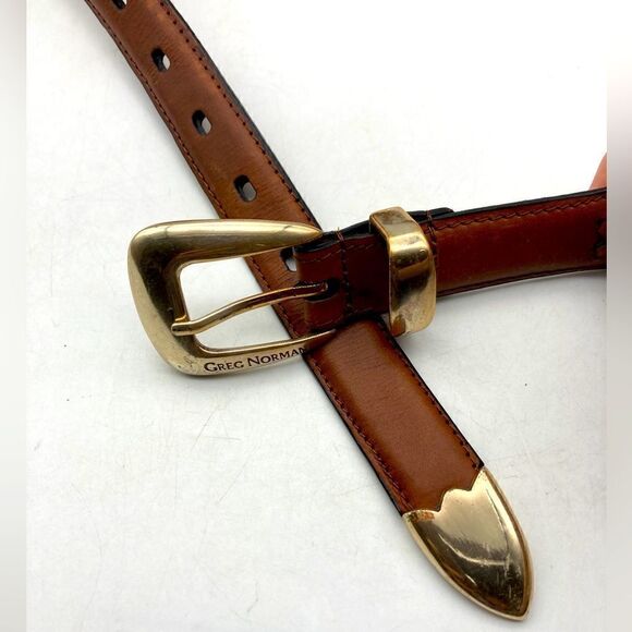 Greg Norman Men’s Brown Genuine Leather Braidered Belt Size 40/100 47,5”/46” - Picture 6 of 8